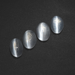 克拉天然硅线石猫眼，椭圆形切割，半透明