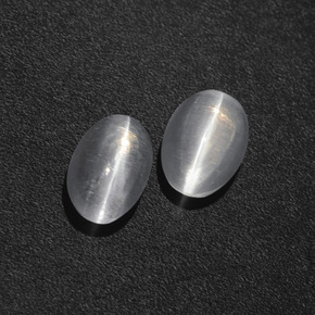 克拉天然硅线石猫眼，椭圆形切割，半透明