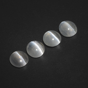 天然灰色Sillimanite Cat's Eye，圆形切割，5.78毫米，半透明