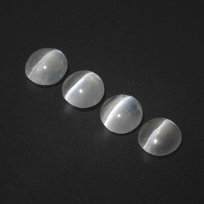 天然灰色Sillimanite Cat's Eye，圆形切割，5.78毫米，半透明