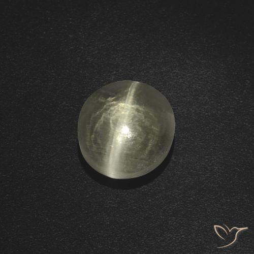 2.51ct 天然 暖白 硅线石猫眼, 椭圆形, 半透明