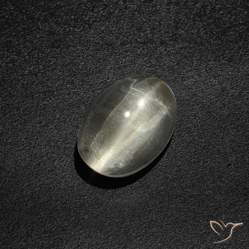 2.76克拉天然硅线石猫眼，椭圆形，半透明