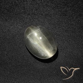 2.76克拉天然硅线石猫眼，椭圆形，半透明