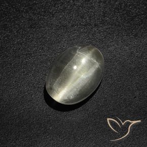 2.76克拉天然硅线石猫眼，椭圆形，半透明