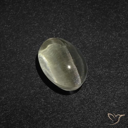 2.23ct 天然 暖白 硅线石猫眼, 椭圆形, 半透明