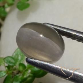 1.80克拉天然硅线石猫眼，椭圆形，半透明