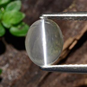 1.14克拉天然硅线石猫眼，椭圆形切割，透明