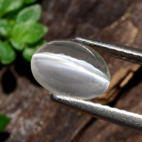 1.14克拉天然硅线石猫眼，椭圆形切割，透明