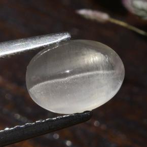 1.73克拉天然硅线石猫眼，椭圆形切割，透明