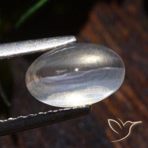 1.75克拉天然硅线石猫眼，椭圆形，透明