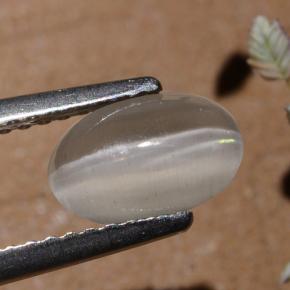 1.40克拉天然硅线石猫眼，椭圆形切割，半透明