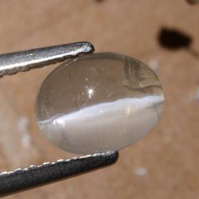 1.44克拉天然硅线石猫眼，椭圆形切割，半透明