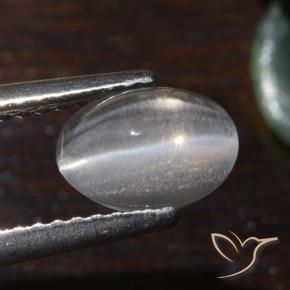 1.54克拉天然硅线石猫眼，椭圆形，半透明