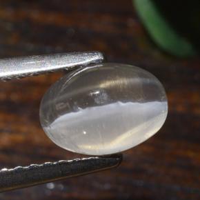 1.40克拉天然硅线石猫眼，椭圆形切割，半透明