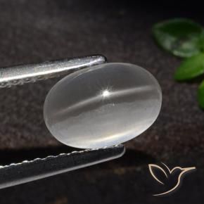 1.51克拉天然硅线石猫眼，椭圆形，透明