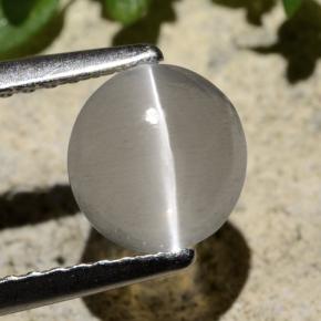 1.59克拉天然硅线石猫眼，圆形切割，透明