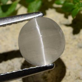 1.34克拉天然硅线石猫眼，圆形切割，透明