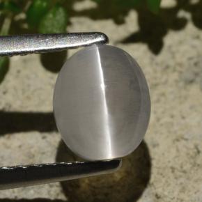 1.57克拉天然硅线石猫眼，椭圆形切割，透明