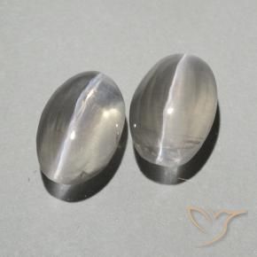 1.90克拉天然硅线石猫眼，椭圆形，透明