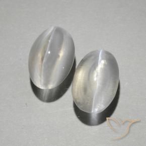 2.25克拉天然硅线石猫眼，椭圆形，透明