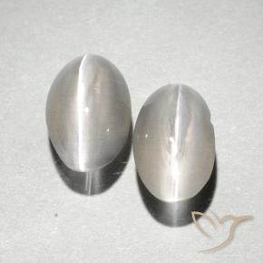 2.17克拉天然硅线石猫眼，椭圆形，半透明