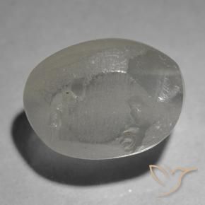 1.65克拉天然灰色猫眼矽线石，椭圆形切割，7.5×5.7毫米，透明