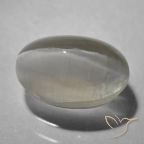 1.43克拉天然硅线石猫眼，椭圆形，透明