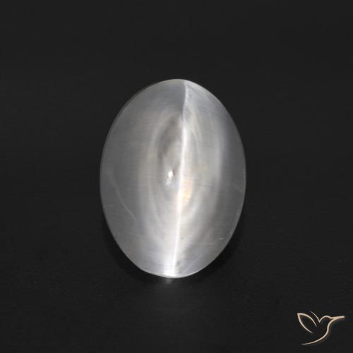 1.16ct 天然 白色 硅线石猫眼, 椭圆形, 透明