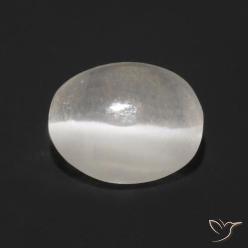 1.08ct 天然 非常浅灰色 硅线石猫眼, 椭圆形, 透明