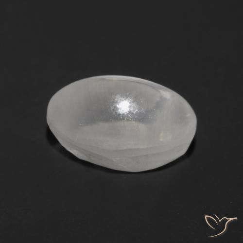 1.25克拉天然硅线石猫眼，椭圆形，透明