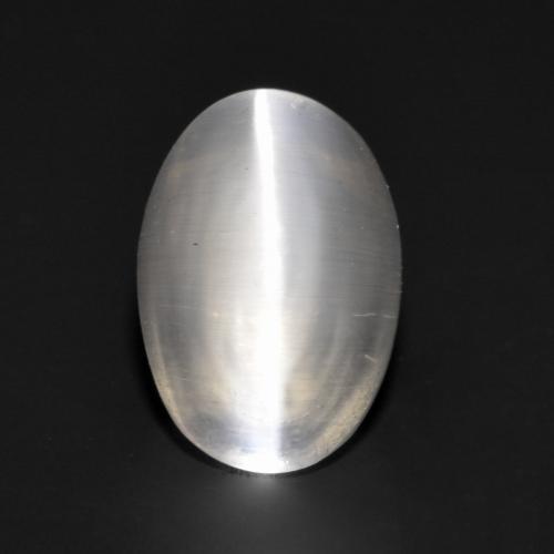 1.09克拉天然灰色Sillimanite Cat's Eye，椭圆形切割，7.4×5毫米，透明