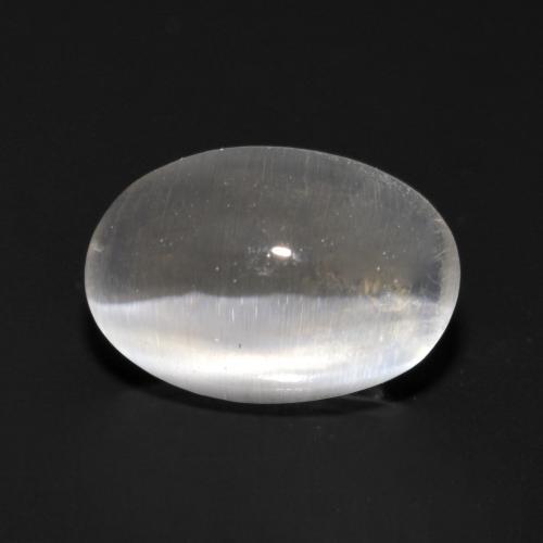 1.09克拉天然灰色Sillimanite Cat's Eye，椭圆形切割，7.4×5毫米，透明