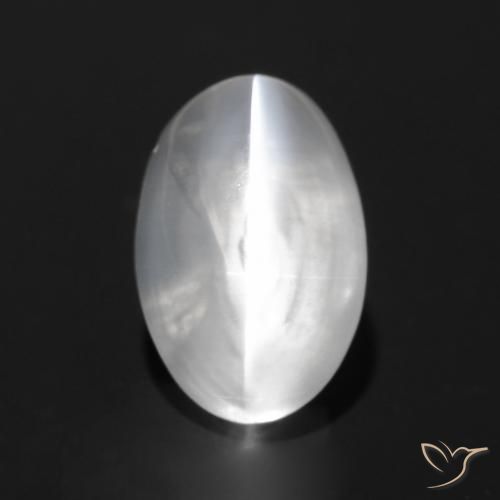 1.53ct 天然 白色 硅线石猫眼, 椭圆形, 透明