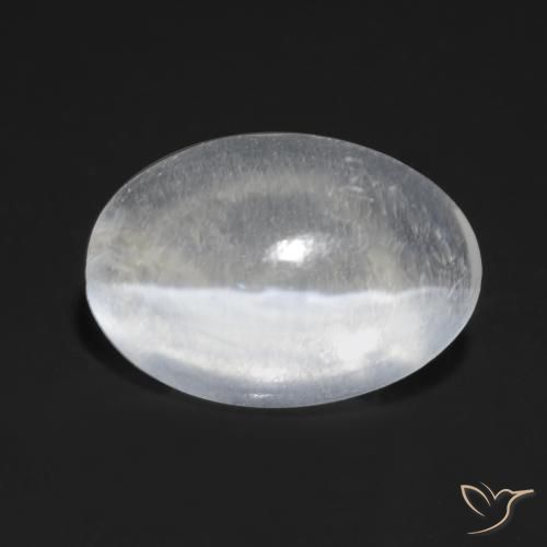 1.02ct 天然 半透明白色 硅线石猫眼, 椭圆形, 透明