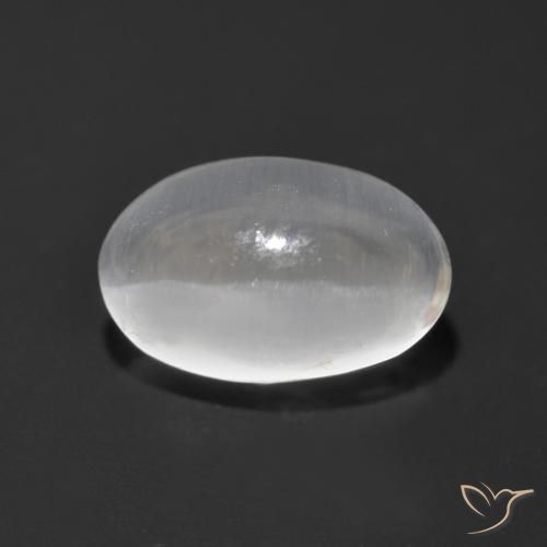 1.36ct 天然 白色 硅线石猫眼, 椭圆形, 透明, Photo A