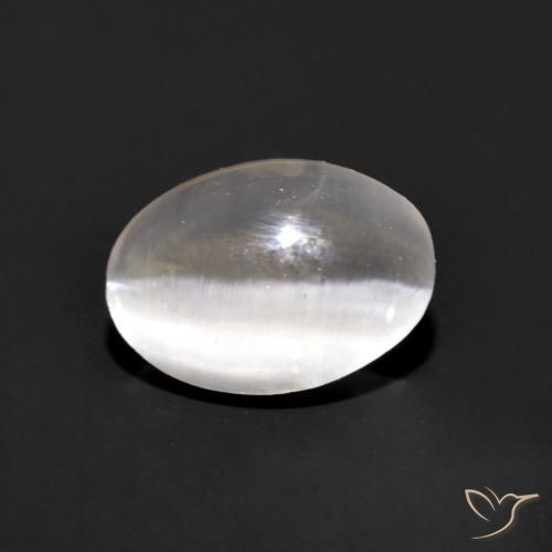 0.96克拉天然硅线石猫眼，椭圆形，透明