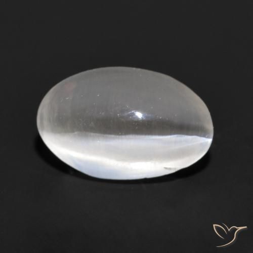 1.19ct 天然 非常浅灰色 硅线石猫眼, 椭圆形, 透明