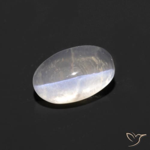 1.34ct 天然 白色 硅线石猫眼, 椭圆形, 透明