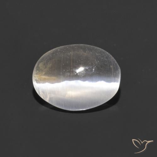 0.78克拉天然硅线石猫眼，椭圆形，透明