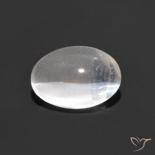1.10ct 天然 白色 硅线石猫眼, 椭圆形, 透明