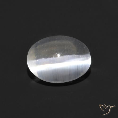 0.82ct 天然 清除 硅线石猫眼, 椭圆形, 透明