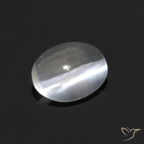 0.82克拉天然硅线石猫眼，椭圆形，透明