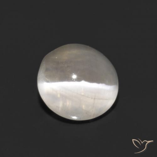 1.33ct 天然 暖白 硅线石猫眼, 椭圆形, 透明