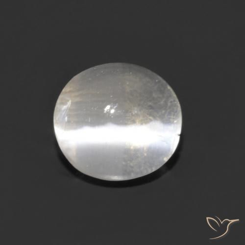1.14ct 天然 清晰的白色 硅线石猫眼, 椭圆形, 透明