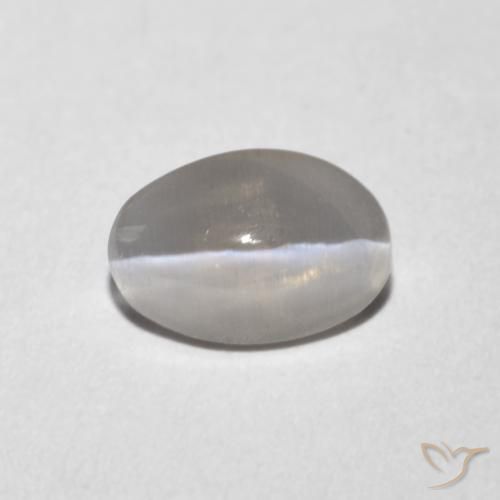 1.02克拉天然硅线石猫眼，椭圆形，透明