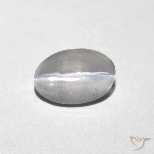 0.82克拉天然硅线石猫眼，椭圆形，透明