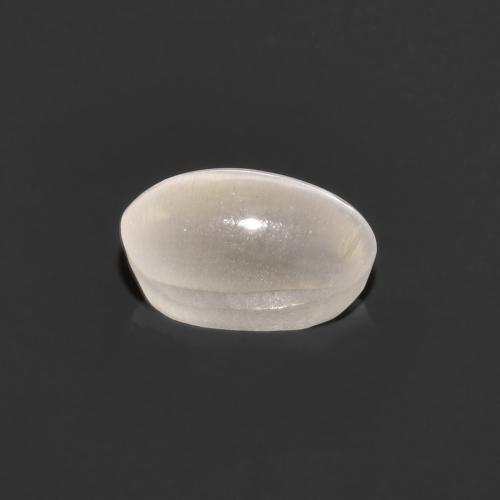 0.76克拉天然灰色Sillimanite Cat's Eye，椭圆形切割，6.1×3.6毫米，透明