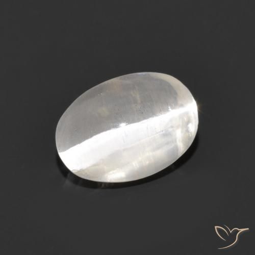 1.34ct 天然 非常浅灰色 硅线石猫眼, 椭圆形, 透明