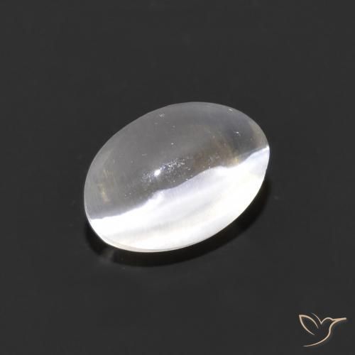 1.05ct 天然 非常浅灰色 硅线石猫眼, 椭圆形, 透明