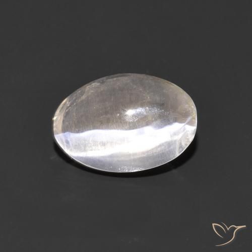 1.29ct 天然 非常浅灰色 硅线石猫眼, 椭圆形, 透明